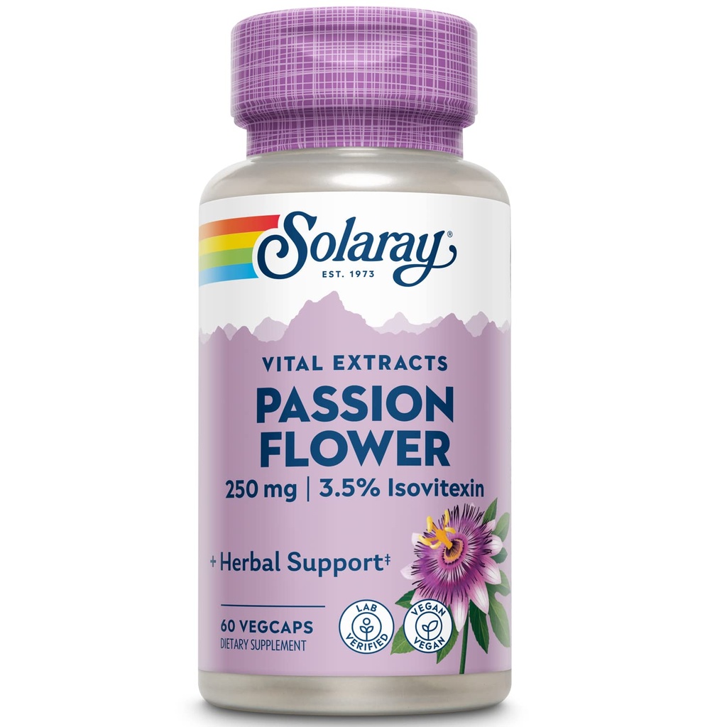 Solaray pasijon cvet izvleček dodatek, 250 mg 