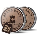 Krepka vikinška brada Balzam za moške - Leave in Beard balzam - Styling balzam izdelan z naravno pridobljenim Bradavičastim maslom, argan & Jojoba olja (4 Ounce (Pack of 2), Sandalwood)