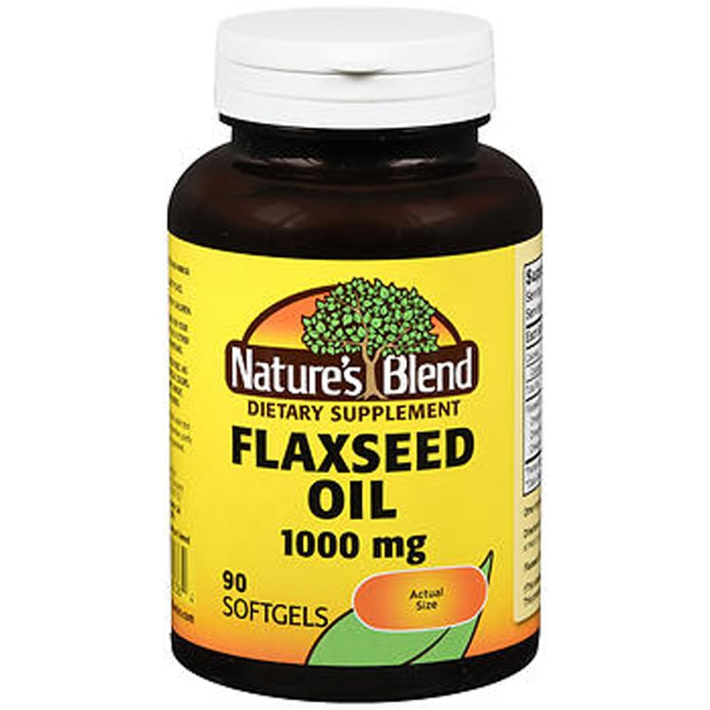 Naravna mešanica laneno olje 1000mg Gelcaps 90 Ct