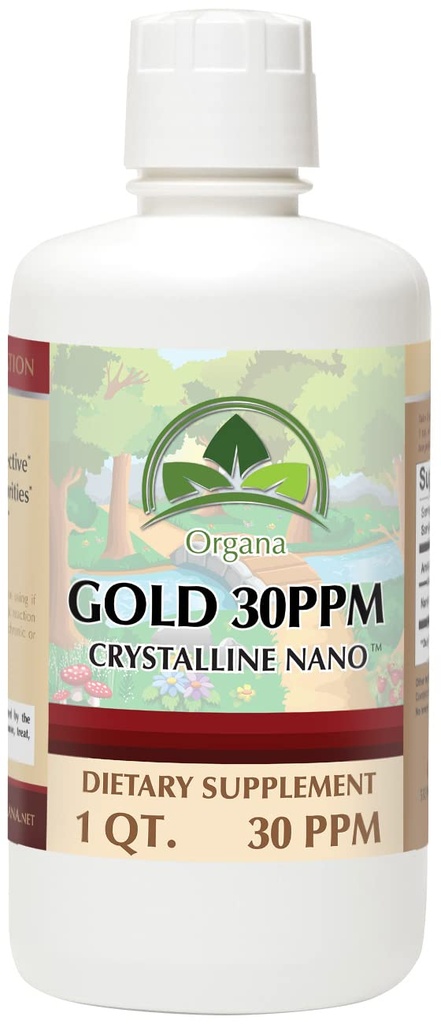 Organa Pure Crystalline Liquid Gold dodatek - 30 PPM - Koloidni minerali 32 Ounce