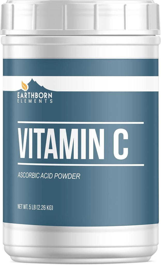 Elementi Zemljinega izvora Vitamin C Powder 5 lb, Askorbinska kislina, prehranska dopolnila