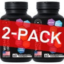 Veganska železova dopolnila za ženske s folno kislino - 168% Folat Folna kislina, 194% Železo Sulfate Blood Builder z anemijo in nosečnice - 2-Pack, 120 Gluten-free Negt železa tablete