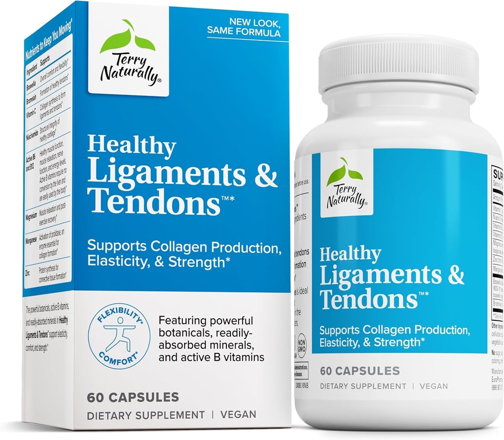 Terry Seveda zdravo Ligaments & Tendons - Prehranska dopolnila za vezano tkivo in skupno mazivo podporo - Non-GMO Formula za pomoč Ligament & Muscle Health - 60 kapsul