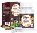 Gut Health Cleanse Detox Kapsule - črevesno čistilo z Wormwoodom, črnim oreščkom, česnovo čebulo, Clove Support Colon Cleanser & Digestion System za ženske in moške, 30 Caps
