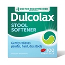 Dulolax Stool Mehčalo Laksativen Tekoči gel Kapsule, Nežna zaprtost Relief za trde, suhe Stools, Docusate Natrij 100 mg, 100 Število