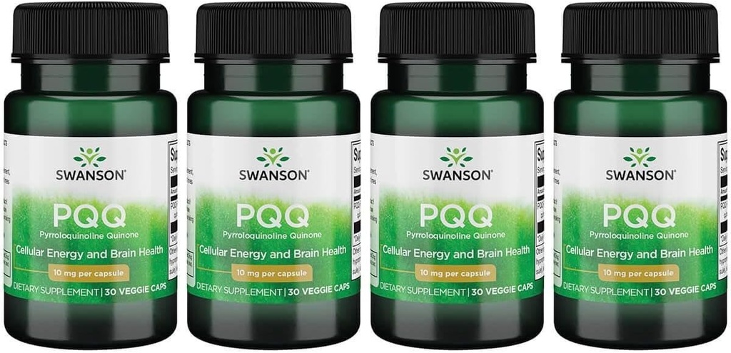 Swanson Pqq pirolokinolin kinon 10 mg 30 veganskih pokrovčkov (4 pakiranja)