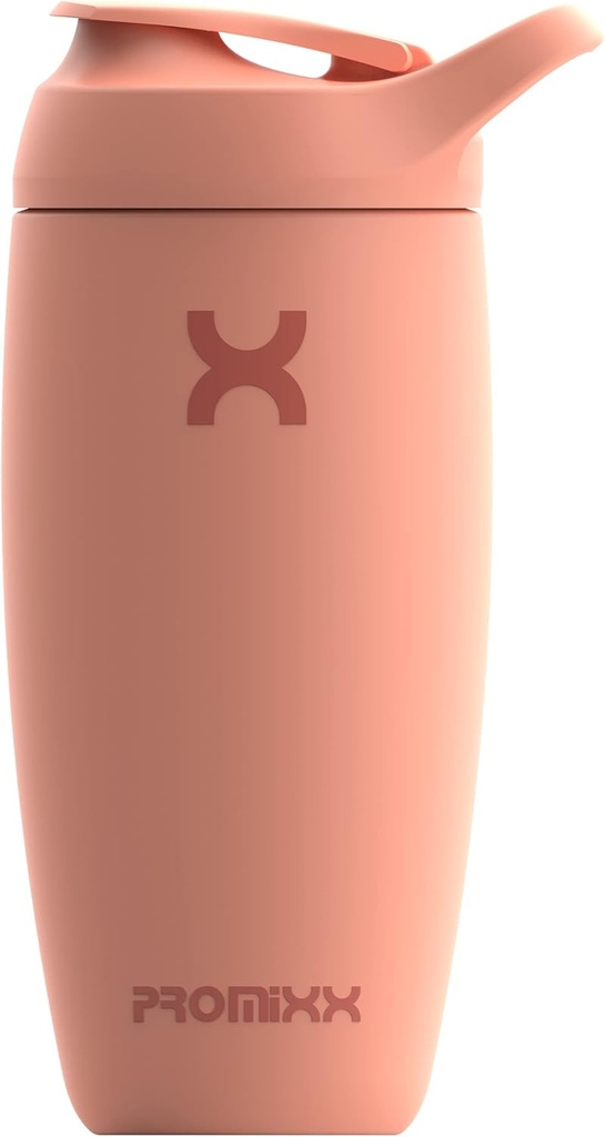 Promix Pursit Shaker steklenica izolirana Nerjaveče jeklo steklenica vode in stresalnik pokal, 18oz, Coral