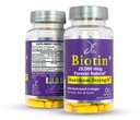 JE Natural Biotin las kože in nohti Vitamini, Vitamin C, Biotin in kolagen dopolnila, ki bi lase rastejo hitreje in dlje, za vse starosti, 60 Kapsule Biotin 20000mcg Največja moč.