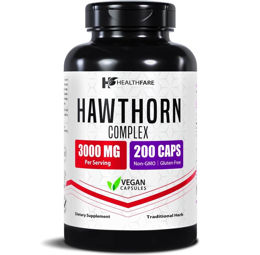 Healthfare Hawthorn Berry Supplement Extract 3000mg 