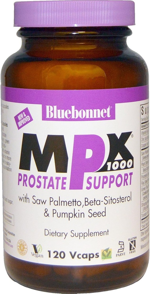 MPX 1000 Moška prostatna formula s strani Bluebonnet - 120 Vegetarijanske kapsule