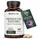 Proteolitični encimi - Trypsin & Chymotrypsin - zmanjša edem in vnetje zaradi poškodb tkiva - podpira prebavne motnje, tkiva in imunskega zdravja - okrevanje - prehranska dopolnila - 60 kapsul