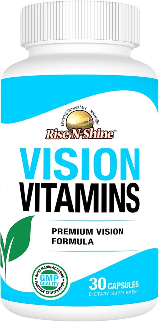 Vizija Vitamini Formula z luteinom, vitaminom A, tavrinom, cinkom, korenino kurkuma in več za podporo Vizije 30 Count