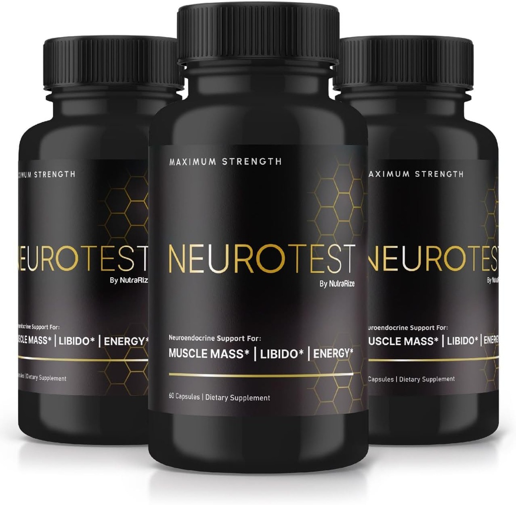 (3 pakiranja) NeuroTest kapsule - NeuroTest dietary dodatek za moške, NeuroTest dnevna formula za splošno Wellness in Vrh uspešnosti, Napredne tablete Formule, Neuro Test pregledi (180 kapsule)