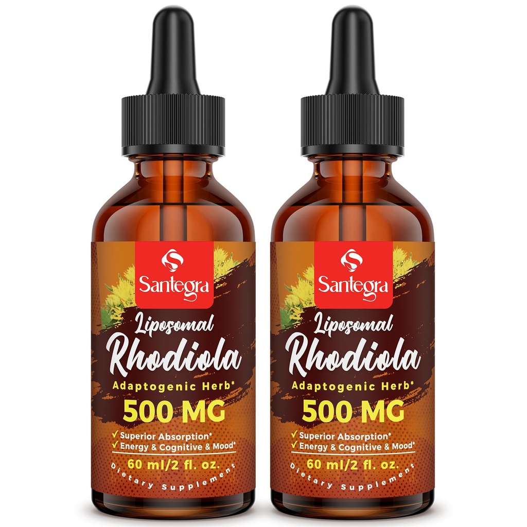 57.000 MG liposomska aktivna rodiola Rosea dodatek, Rhodiola korenski ekstrakt, tekočina za visoko absorpcijo, Rhodiola Rosea korenski ekstrakt Tinktura za energijo, stres, Mood, Vegan, 120 ml