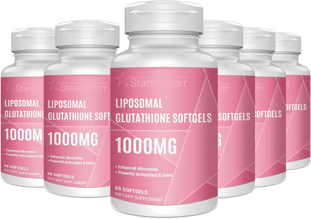 Liposomski glutation Softgels 1500MG, Zmanjšani glutation dodatek z vitaminom C, boljša absorpcija, Ne-GMO močan antioksidant za zdravo staranje, Detox, Imunsko zdravje, 360 Softgels