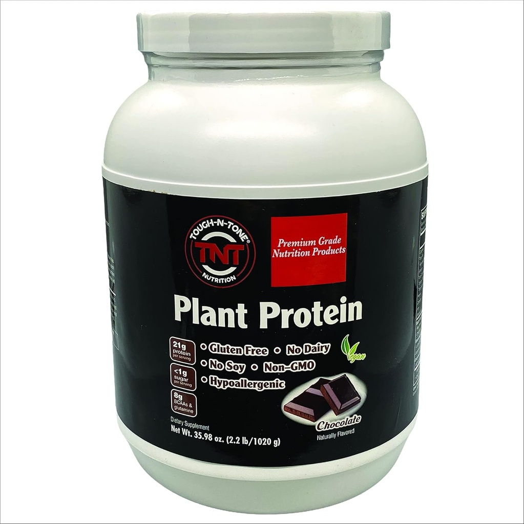 Tough-N-TONE Premium kakovost rastlinskih beljakovin okusna čokolada Vegan Shake, grah, brusnice, chia in Sacha inchi, Omega-3 EFAs, Vegan & Vegetarian no Mlekarna no Gluten no Soy