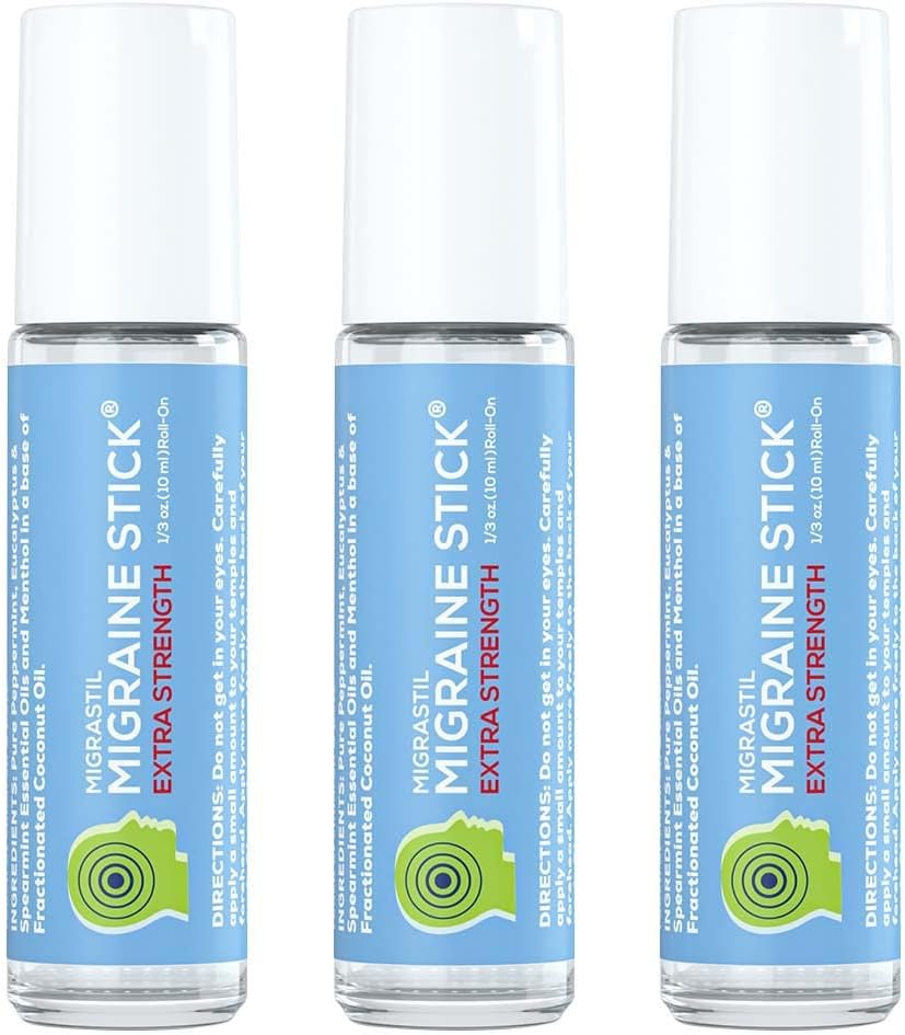 Osnovni Vigor Migrastil Dodatna moč Migrena Stick Napredna Formula. Močna aromaterapija Roll On with Mentol and Essential Oils. Ni sivke. Narejeno v ZDA.