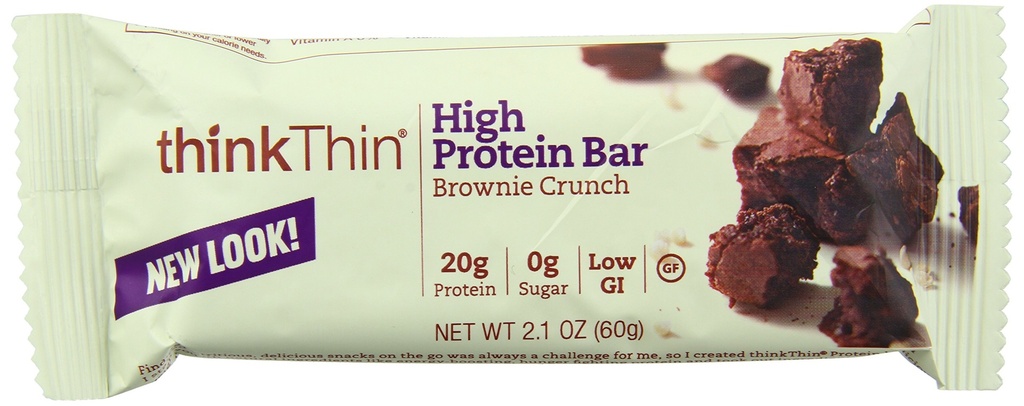 MislečThin High Protein Bar, Brownie Crunch, 60 g, Bars, 10 Štetje