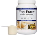 Whey Factors by Natural Factors, Grass Fed Whey Protein Concentrat, Aids Muscle Development and Immune Health, Francoska Vanilla, 12 Oz
