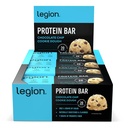 Legionski čokoladni Chip Piškotek Dough Protein Bar - 100% Whey Protein Bars Low Sugar High Protein with Prebiotic Fiber - brez soje, brez glutena, naravno arome, nizko maščobo, visoke proteinske palice (12 Count)