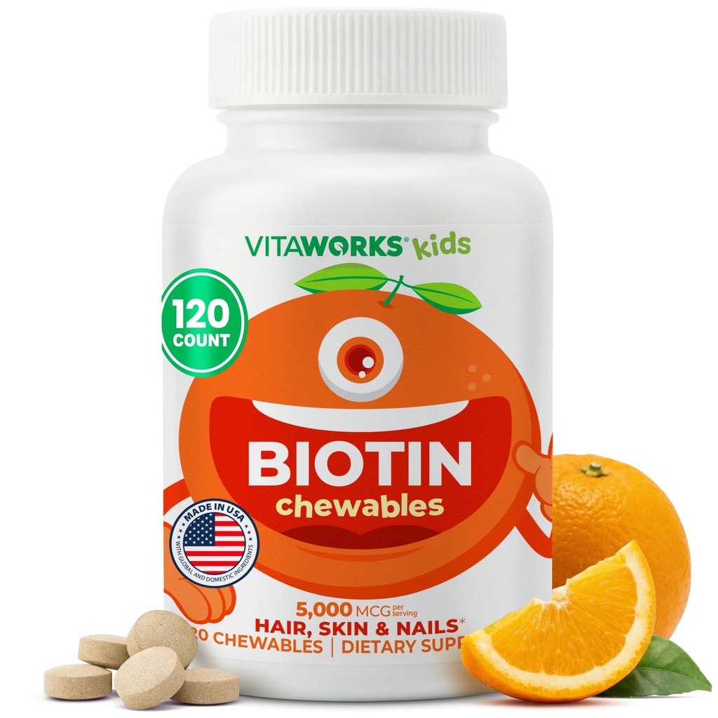 Otroci Biotin 5000mcg Žvečljive tablete 