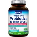 Prirojeni probiotiki vitalnosti za ženske, 50 milijard CFU, 17 Proven sevi, 60 Veggie Caps, Oblikovan s prebiotiki in Cranberry Extract,Non-GMO, Podpira vaginalne, prebavne in imunskega zdravja