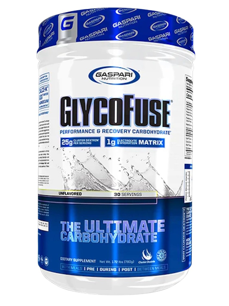 Gaspari Nutrition Glycofuse: Performance and Recovery Carbohidrat, 25g Cluster Dextrin in 1g Elektrolit in Hydration Matrix (30 Serving, Unflavored)