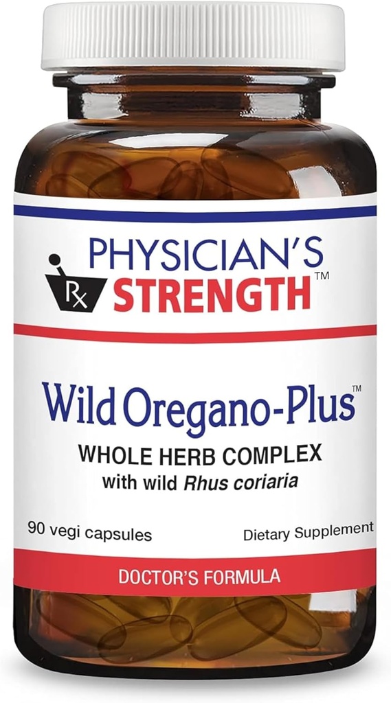 Moč zdravnika Wild Origano-Plus - 90 kapsul - podpira zdrav imunski sistem, prebava in kosti - Non-GMO - 90 servingov