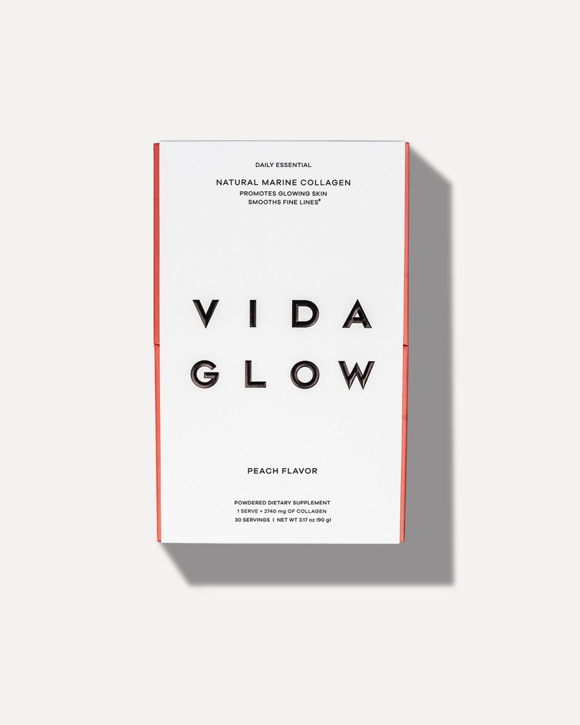 Vida Glow Marine Collagen Powder - dopolnilo proti staranju s kolagenskimi peptidi, spodbuja bleščečo kožo, močne nohte, zdrave lase 