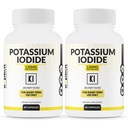 (2 pakiranji) Kapsule kalijeve jodide 130 mg Odmerek - 60 Serving - Podpora in obramba ščitnice - KI kalijev jodidni ščitnični vitamini