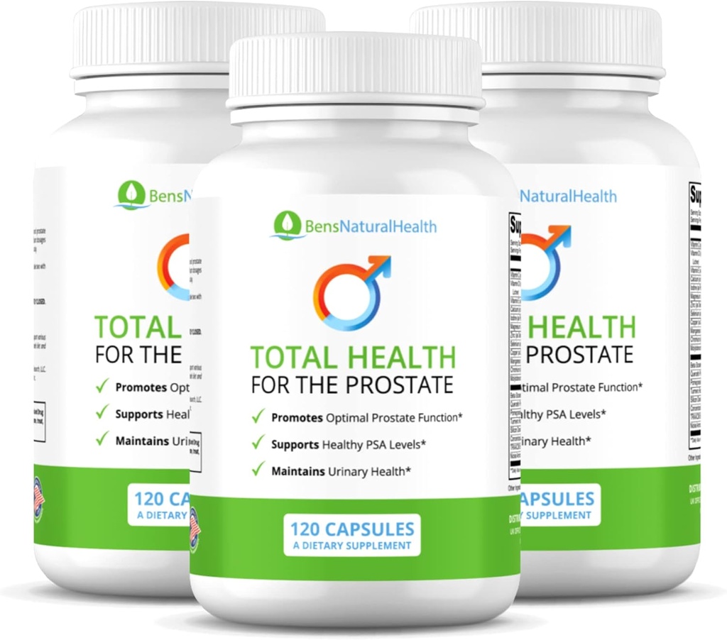Ben je naravno zdravje skupaj zdravje za Prostata dodatek z beta sitosterolom Vitamini C, D, E, cink in kurkuma, 360 Vegicaps, 3 Pack