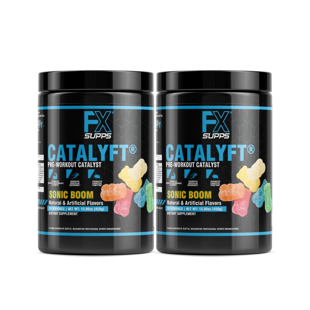 FXSUPPS Katalizator pred treningom Powder napitek za moške in ženske, Sonic Boom 