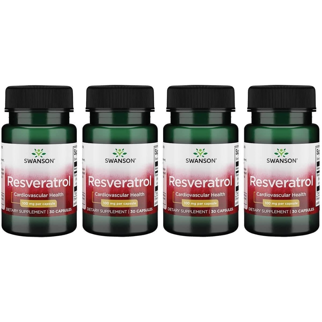 Swanson Resveratrol 100 ml 30 kapsul (4 pakiranja)