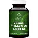MRM Nutrition Vitamin D3 5.000 i.e. - Za ženske in moške - visoka jakost Čisti holekalciferol iz Lichena, Veganska kalcijeva absorpcija Podpora za zdravje kosti in imunskega sistema - Non-GMO & Gluten-free - 60 Servingov