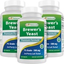 Najboljši naravni, pivovarski kvas, 7-1/2 zrnca z vitaminom B1, vitamin B2, 1000 mg 240 tablete (240 tablet (3. paket))