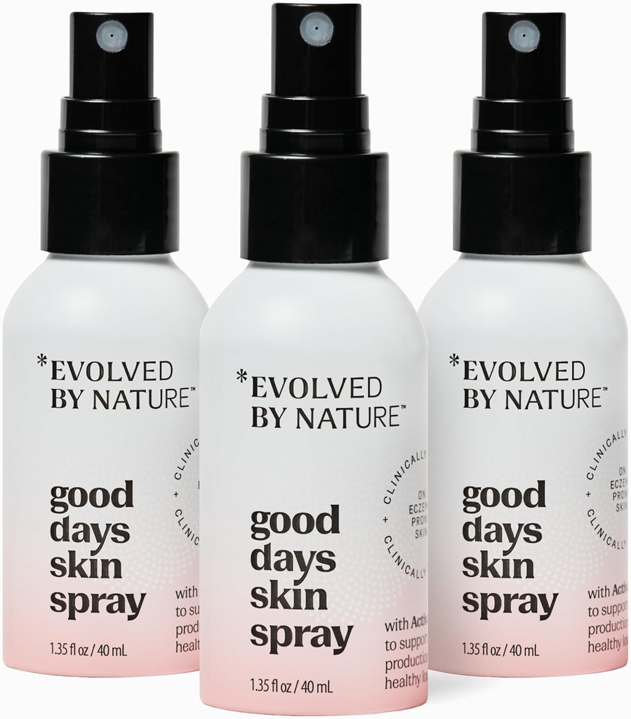 Razvejana z naravnim razpršilom telesa in obraz mist za ekcema-prone kožo, dobrih dni spray kože, 3 Pack, klinično dokazano telo in obraz Spray, pomaga zmanjšati draženje in rdečino suhe in občutljive kože