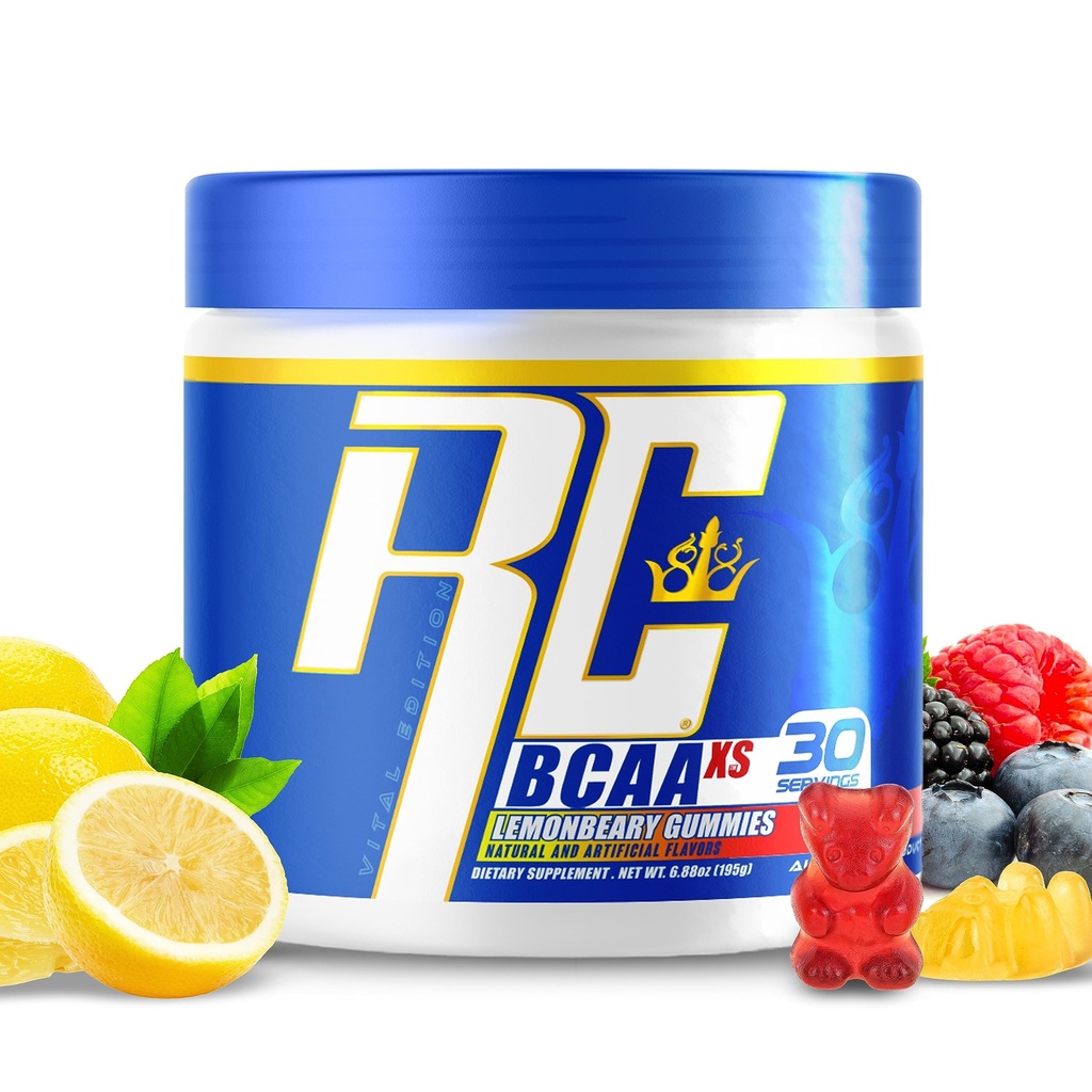 Ronnie Coleman je BCAA XS Powder z EAA, razvejane verige aminokislin Post Workout Muscle Recovery, Sladkor brez hidracije pijača za ženske in moške, limonade Gummies, 30 Serving