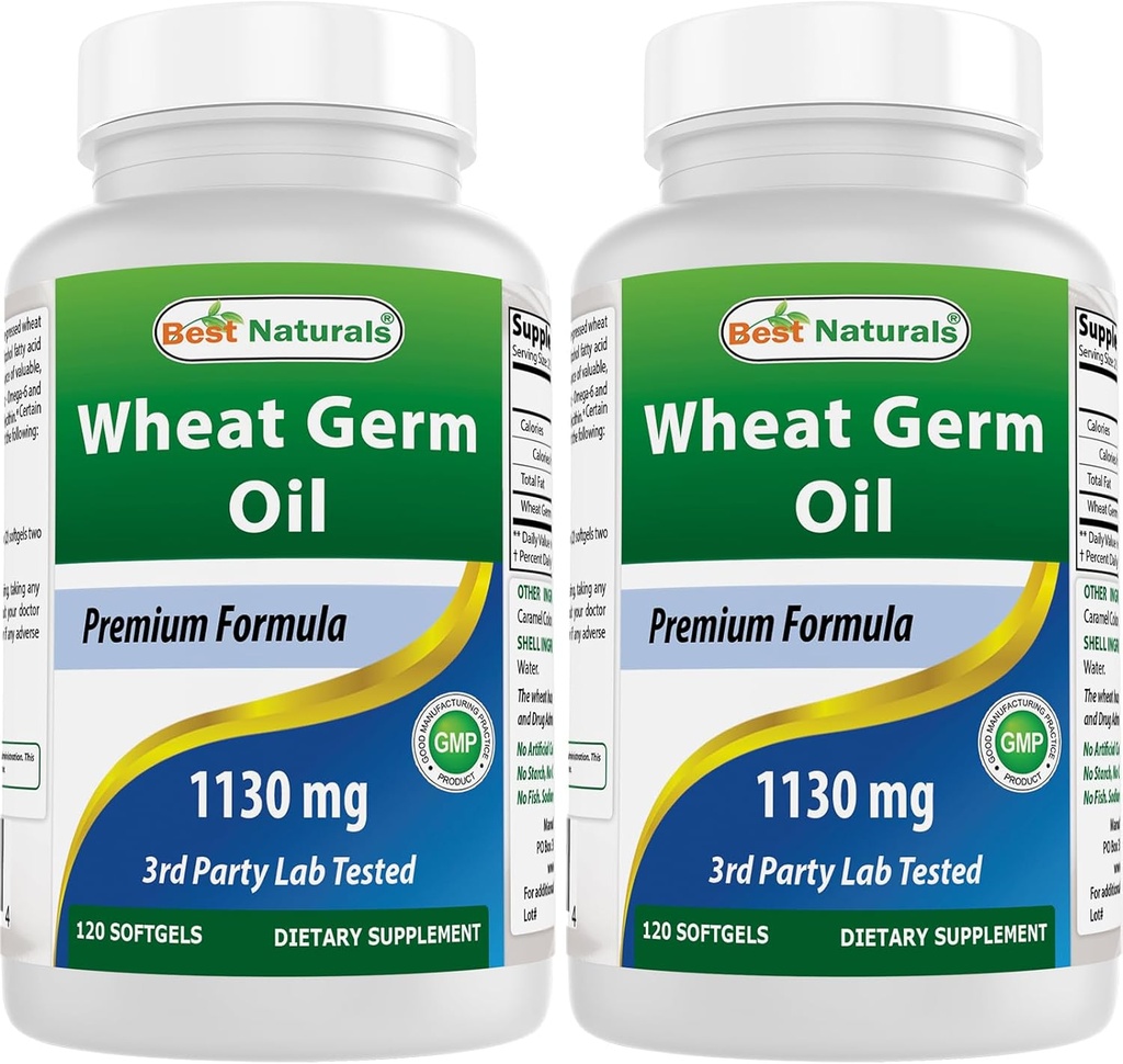 Best Naturals Pšenica Germ Oil 1130 mg 120 Softgels (paka z 2)