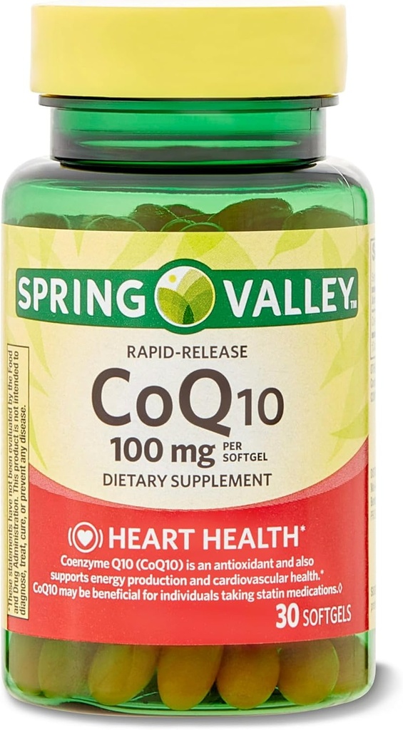 Hitro sproščanje CoQ10 prehranska dopolnila, 100 mg, 30 število