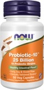 NOW Foods Supplements, Probiotic-10TM, 25 milijard, z 10 Probiotic sevi, Mlekarna, soja in gluten brez, sev preverjen, 50 Veg kapsule