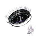Lashify Curl 12mm Gossamer trepalnice razširitve ponovno napolnite v Ombre Purple, Easy DIY Lažne lashe za naravni videz