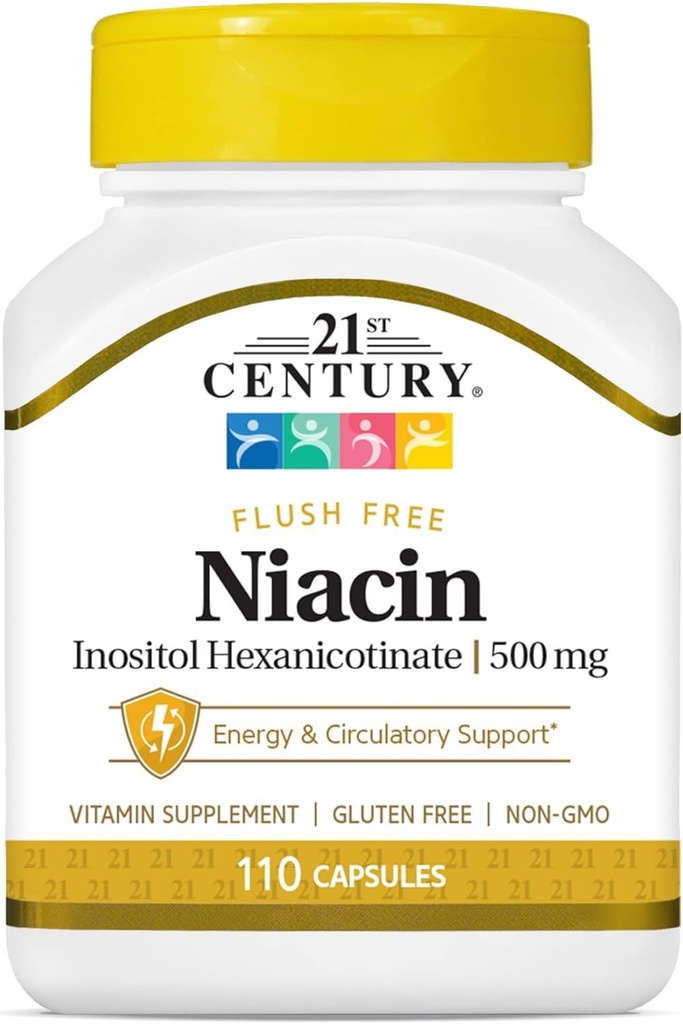Niacin Flush Free 500 miligramov 110 kapsul