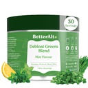 Better Alt Greens Powder, Detox & Debloat s 15 Super Greens Mešanica Spirulina, Moringa Powder, Wheatgrass, Pre & Probiotics, pakirano z antioksidanti, Mint Flavor, No Maltodekstrin, 30 Servinga