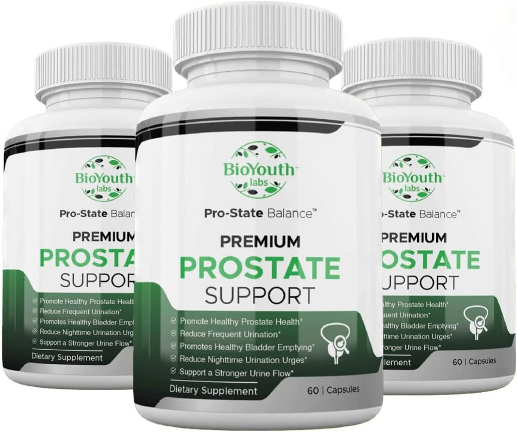 Laboratoriji Natural Prostata Health Supplement za moške, 180 Kapsule - Hranilna mešanica česna, punicalagins, Tribulus Terrestris & Selenium za boljši pretok urina in zmanjša pogosto uriniranje