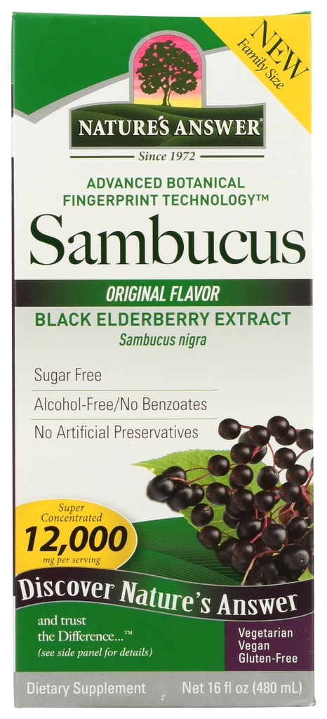 Odgovor narave Sambucus Elderberry Syrup 16 Ounce 