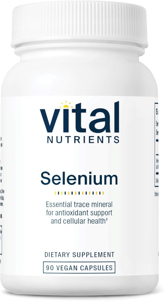 Vital Nutrienti - selen - močna podpora antioksidantom - 90 vegetarijanskih kapsul na steklenico - 200 μg