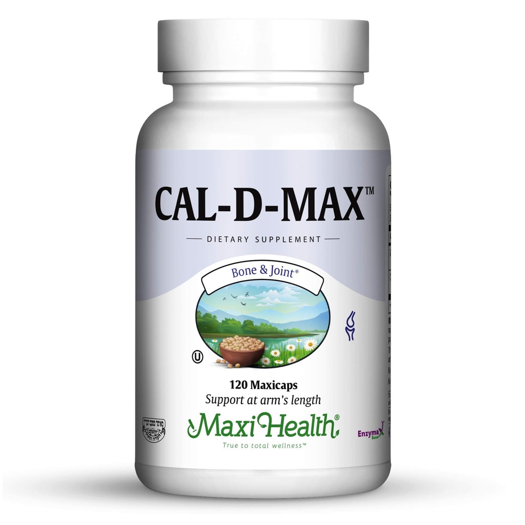 Maxi Health Cal-D-Max - kalcijev citrat - z vitaminom D3 - podpora za kosti - 120 kapsul - Košir
