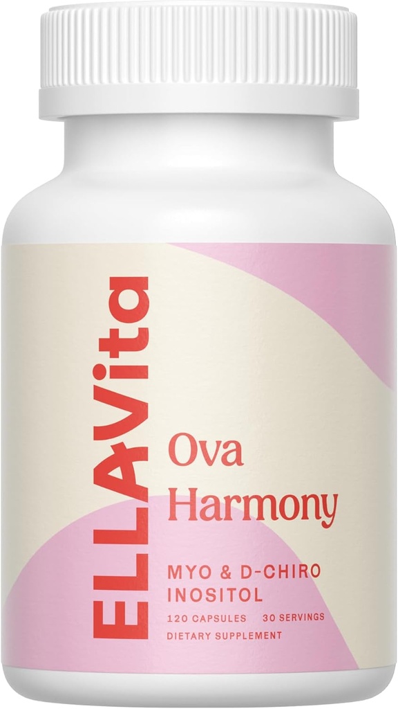OVA Harmony - Myo & D Chiro Inositol Kapsula - 40:1 Razmerje - Podpora za delovanje jajčnikov - Hormonsko ravnovesje - 120 Inositol Dodatne kapsule