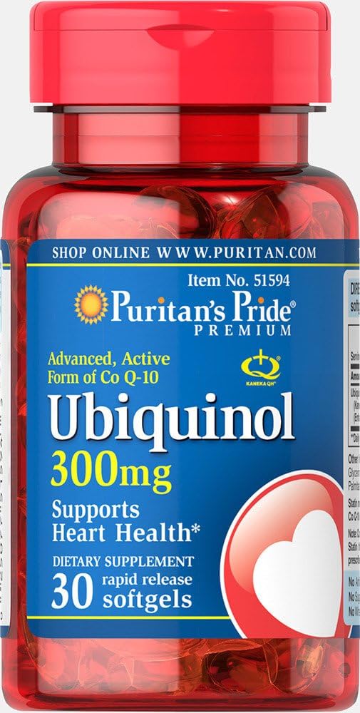 Puritan's Pride Ubiquinol 300 mg Softgels, 30 število