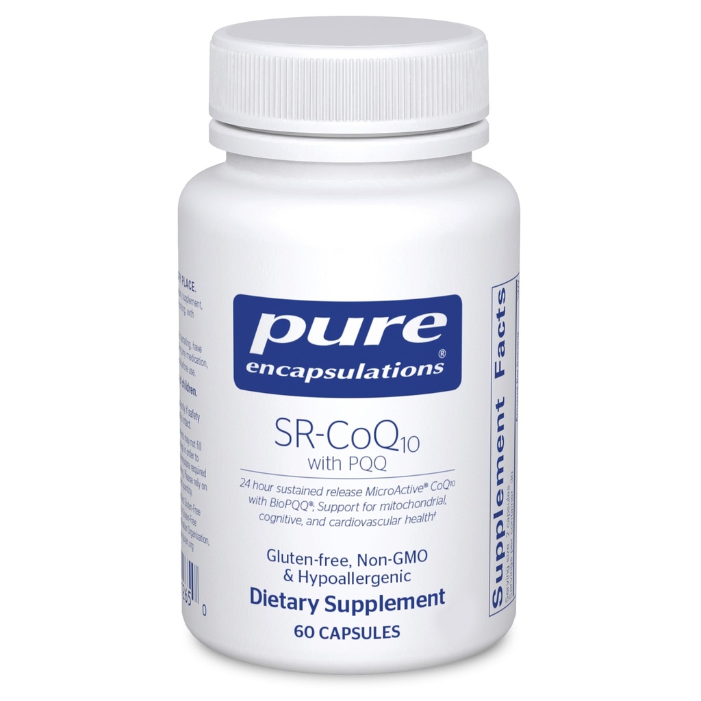 Čiste enkapsulacije SR-CoQ10 s PQQ - Heart Health Support* - tehnologije s trajnim sproščanjem - Antioksidanti dodatek - Gluten Free, Vegetarian & Non-GMO - 60 kapsul